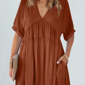 Kimono Sleeve Tiered Dress